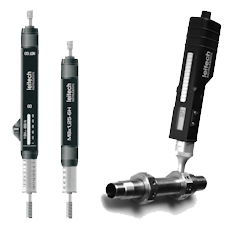 Thread plug gauge with depth measurement (leitech Instruments) for testing of thread size and thread depth in one operation. According to ISO 6H DIN 13. With GO and NO-GO side.