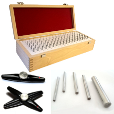 Pin gauge sets, single pin gauges 0,1 mm to 20,0 mm