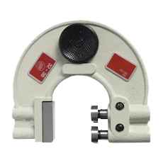 Limit snap gauges with 2 adjustable measuring faces on one side and 1 fixed measuring face. Go and No-Go. Measuring faces made of hardened steel.