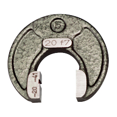 Limit snap gauges according to DIN 2230 with single-ended jaws (Go and No-Go on one side) and hardened measuring faces. ISO tolerance a-zc, quality 6-13., Diameters from 0,5 mm up to 100 mm