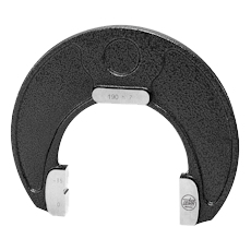 Limit snap gauge singles (Go and No-Go on one side) with hardened measuring faces. ISO-tolerance A-ZC, quality 7-13., Diameters from 101 mm up to 500 mm