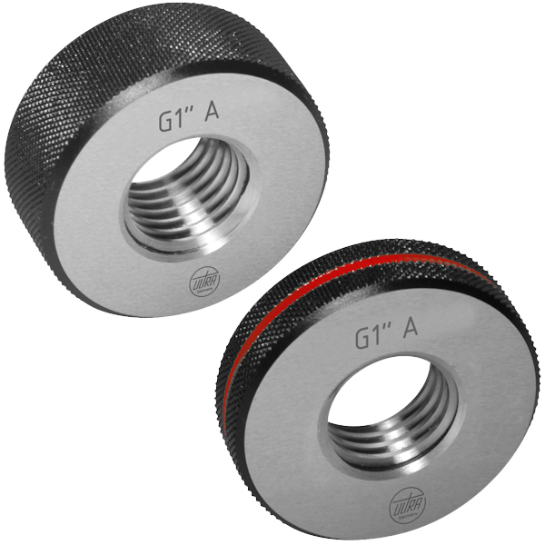 Thread ring gauge for Withworth pipe threads, Tolerance: A, Size: G 1/8''