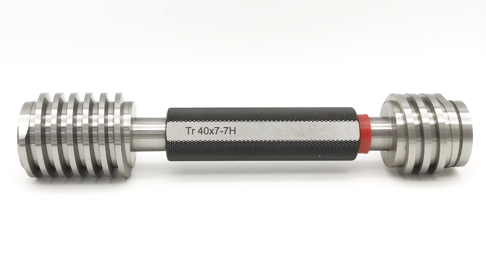 Limit thread plug gauge for metric ISO trapezoidal threads, Tolerance: 7H, Size: Tr 38 x 7