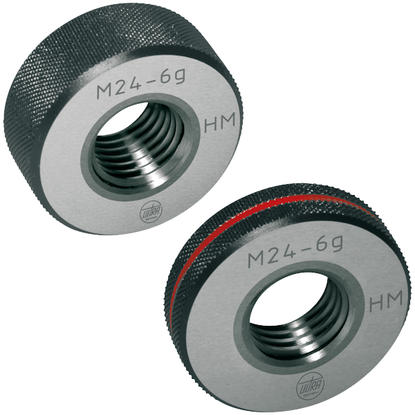 Tungsten carbide thread ring gauge for ISO metric threads, Tolerance: 6g, Size: M 8 x 1,25