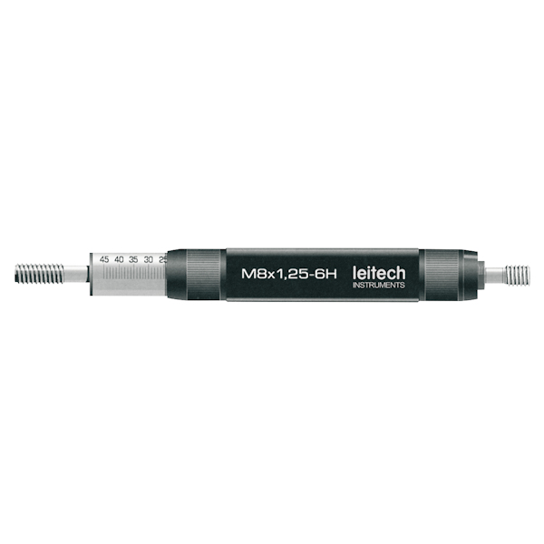 Leitech thread plug gauge with depth measurement, Tolerance: 6H, Size: M 4 x 0,7, Reading: 0,5 mm on the sleeve