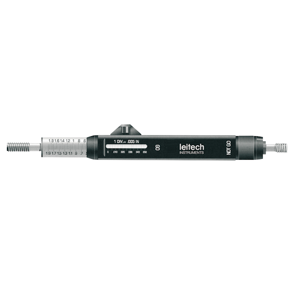 Leitech thread plug gauge with depth measurement, Tolerance: 6H, Size: M 12 x 1, Reading: 0,1 mm on the vernier